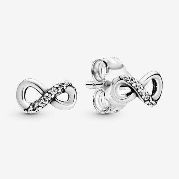 Sparkling Infinity Stud Earrings