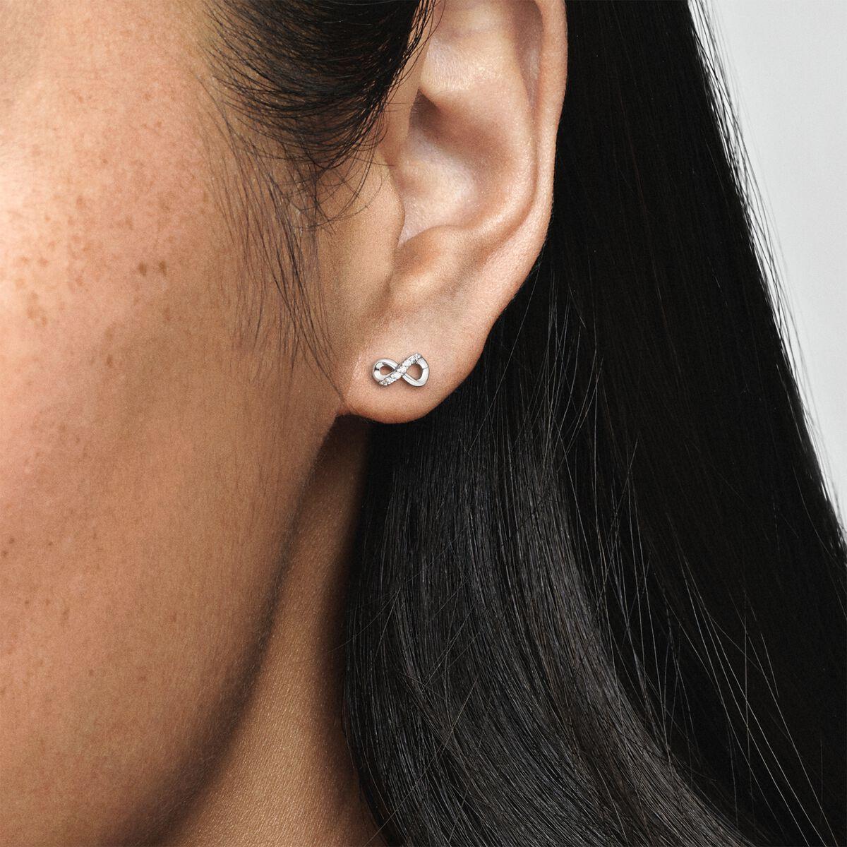 Sparkling Infinity Stud Earrings
