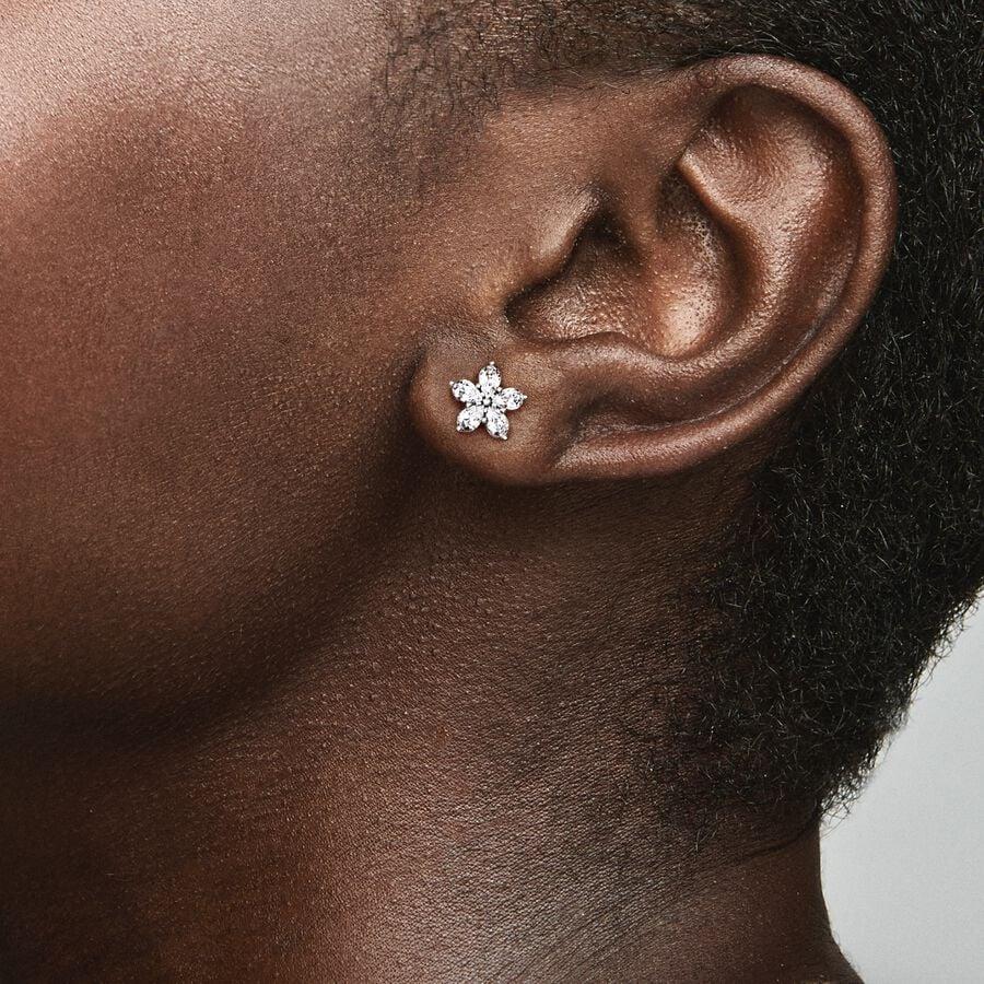 Sparkling Snowflake Stud Earrings