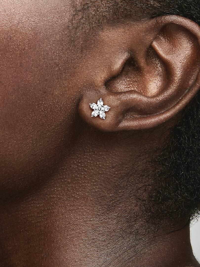 Sparkling Snowflake Stud Earrings