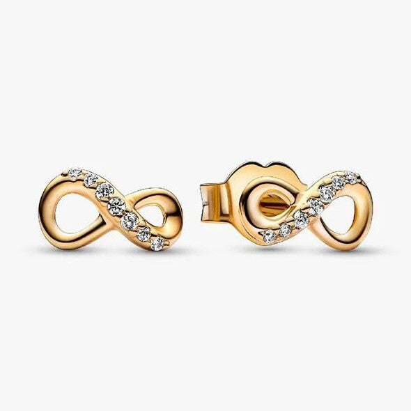 Sparkling Infinity Stud Earrings