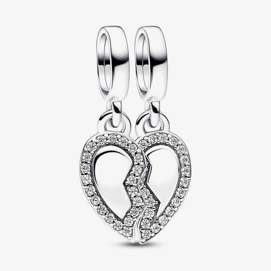Friends Splittable Heart Charm