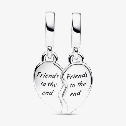 Friends Splittable Heart Charm
