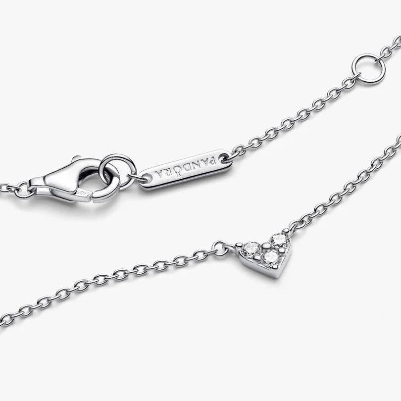 Triple Stone Heart Collier Necklace