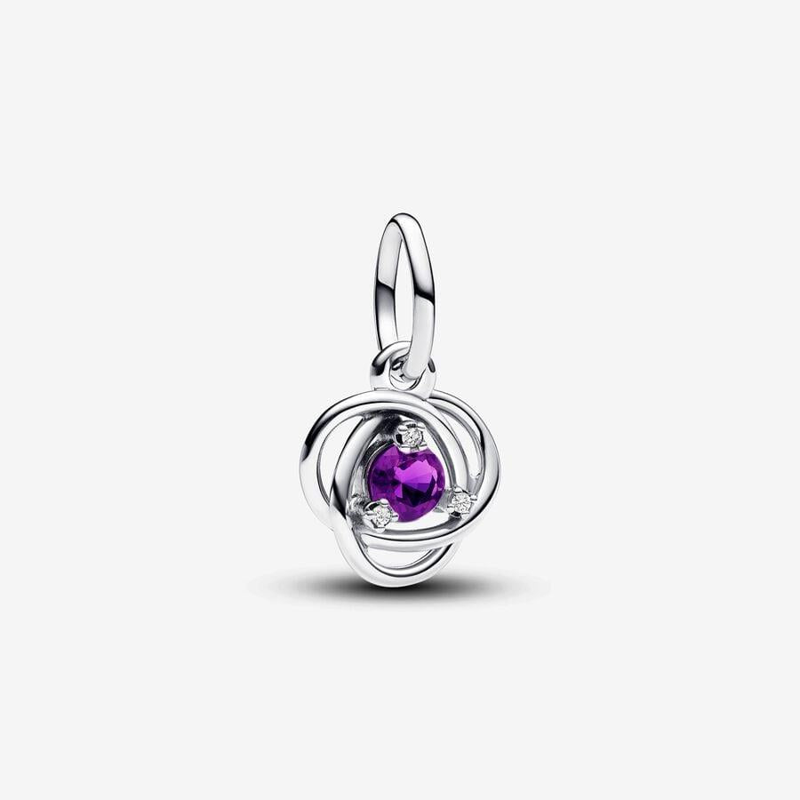 February Eternity Circle Dangle Charm