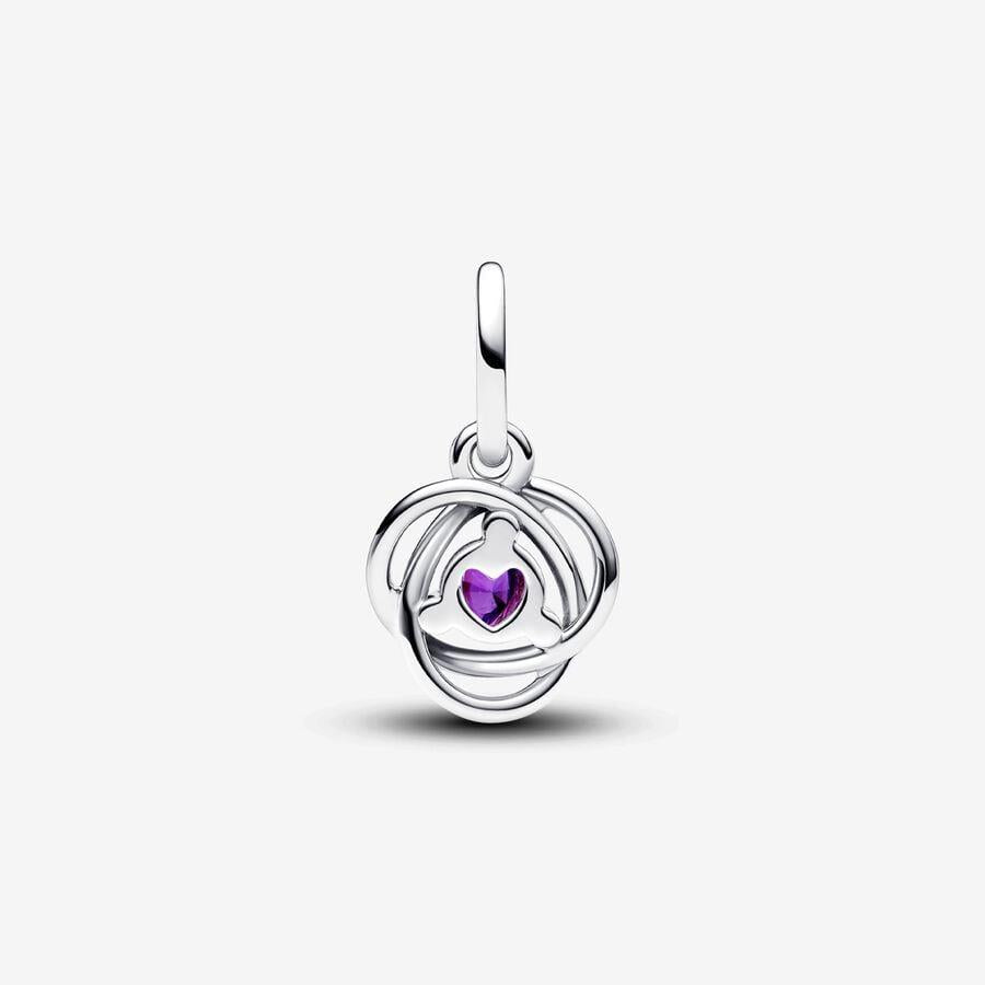 February Eternity Circle Dangle Charm
