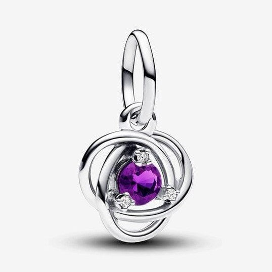 February Eternity Circle Dangle Charm