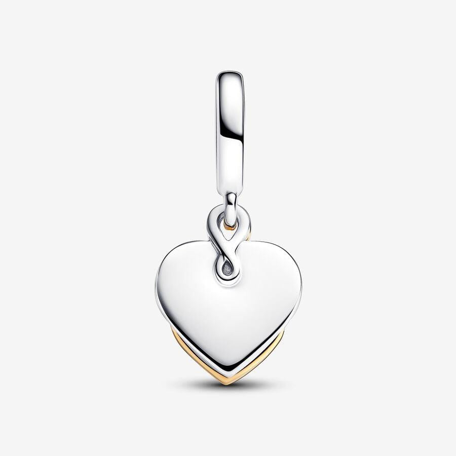 Lab-grown Diamond Engravable Mum Double Dangle Charm