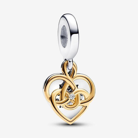 Lab-grown Diamond Engravable Mum Double Dangle Charm