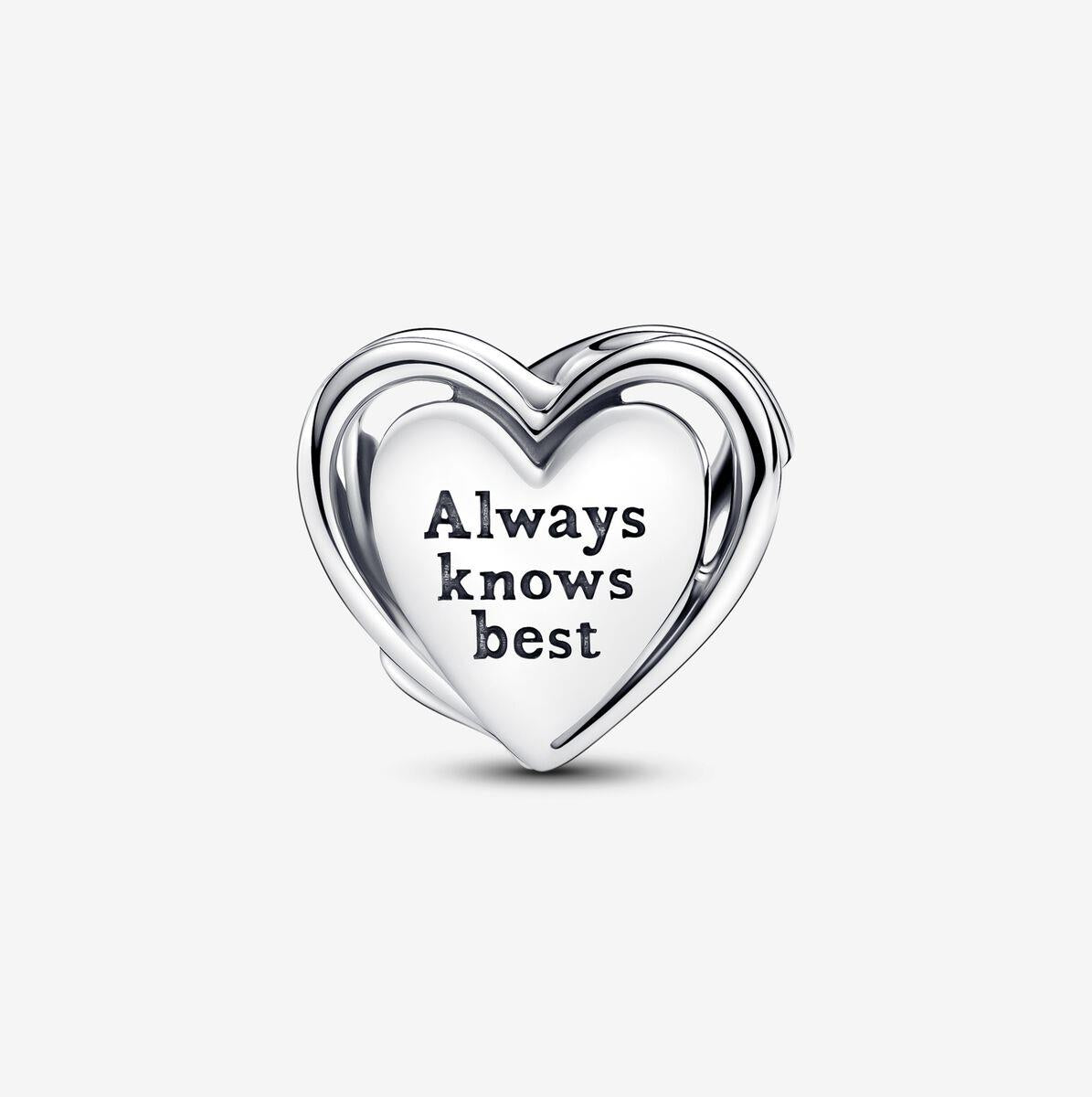 Openwork Mum & Heart Charm