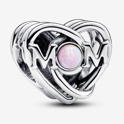 Openwork Mum & Heart Charm