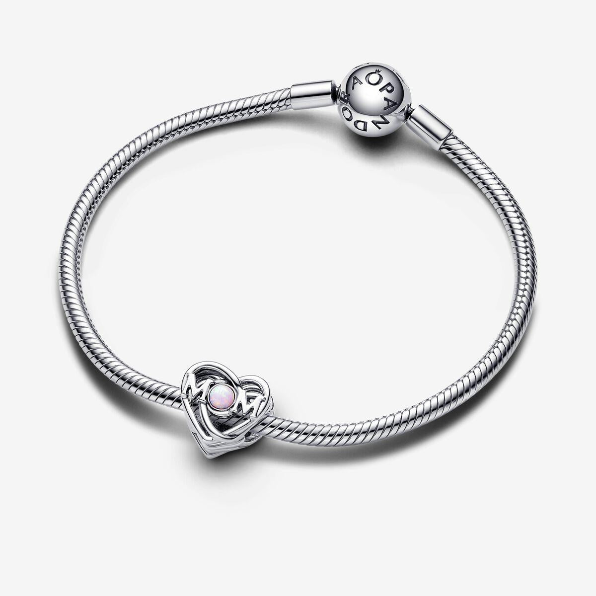 Openwork Mum & Heart Charm