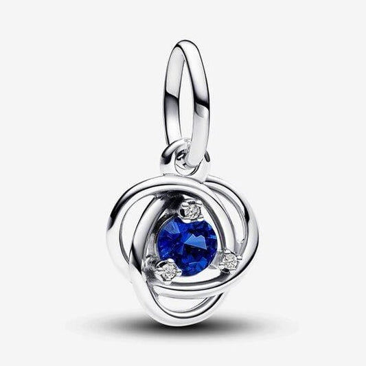 September Birthstone Eternity Circle Dangle Charm