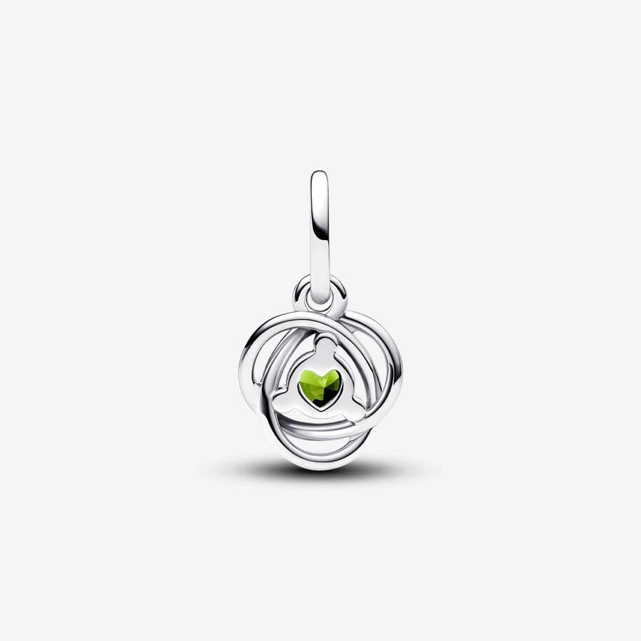 August Birthstone Eternity Circle Dangle Charm