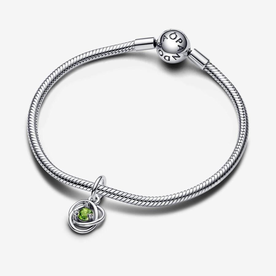August Birthstone Eternity Circle Dangle Charm