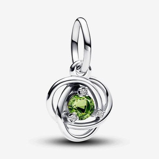 August Birthstone Eternity Circle Dangle Charm
