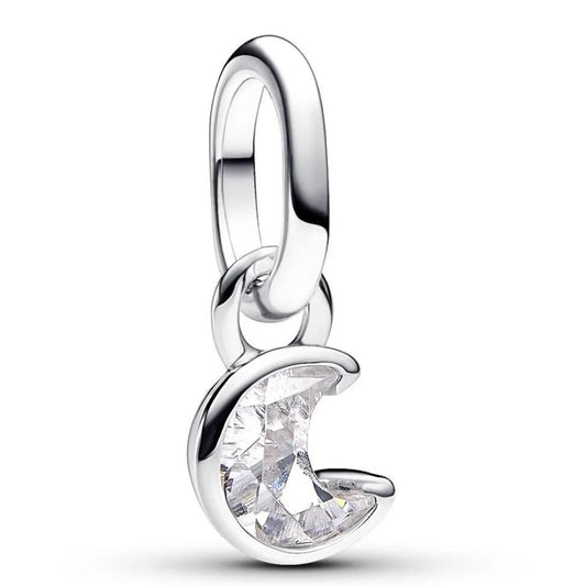 Pandora ME Sparkling Moon Sterling silver Cubic Zirconia Clear charm