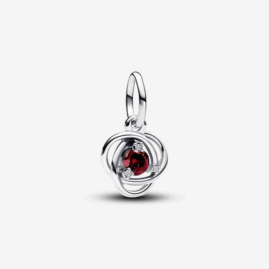 January Birthstone Eternity Circle Dangle Charm