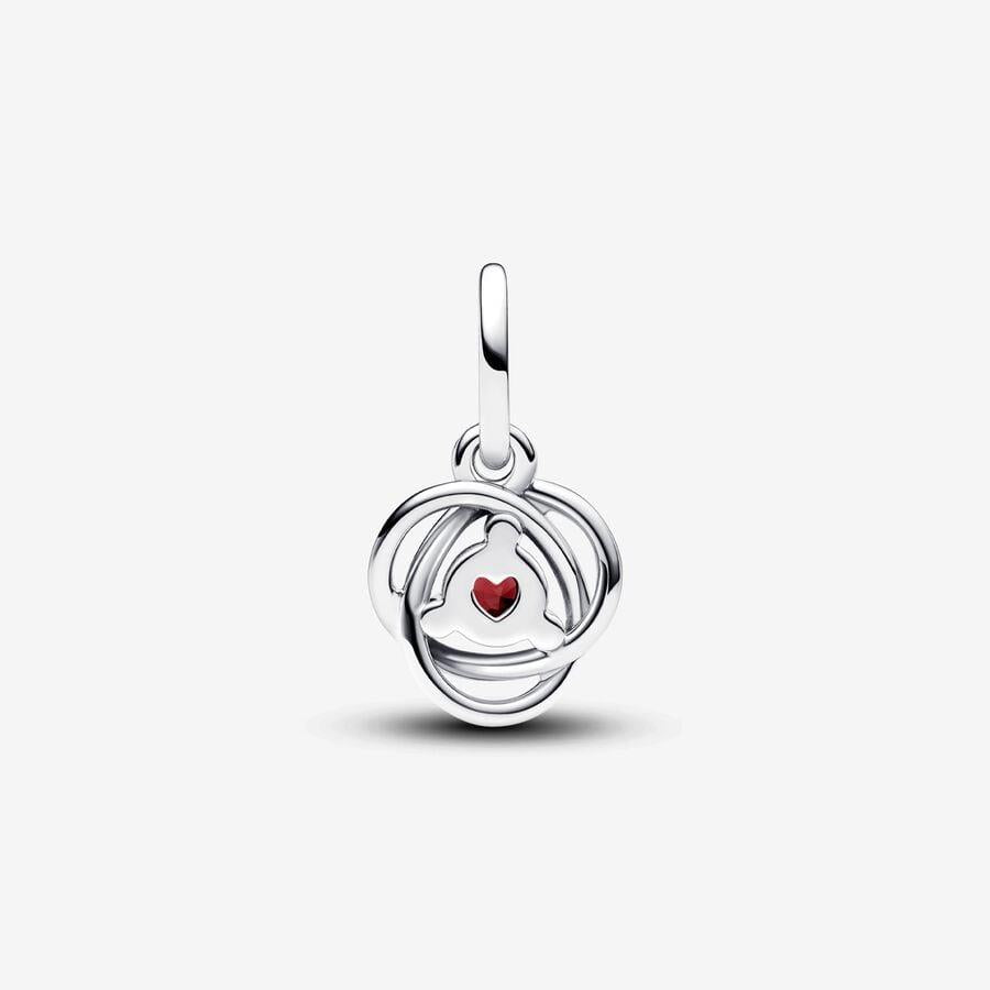 January Birthstone Eternity Circle Dangle Charm