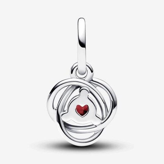 January Birthstone Eternity Circle Dangle Charm