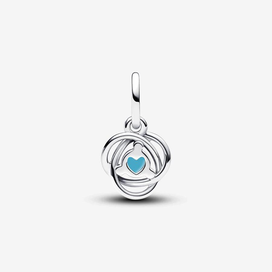 December Birthstone Blue Eternity Circle Dangle Charm