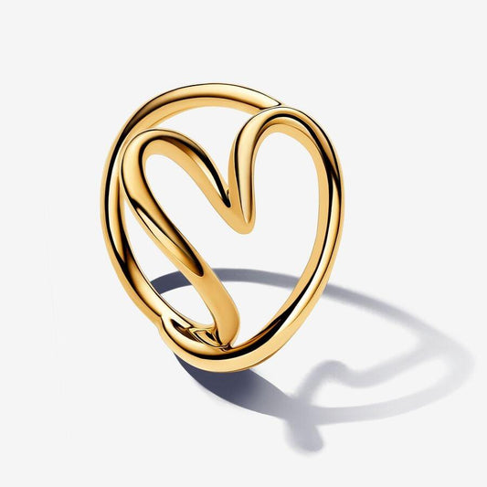 Organically Shaped Heart Ring - Size 52