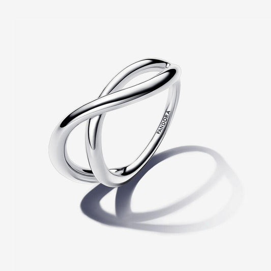Organically Shaped Infinity Ring - Size 54