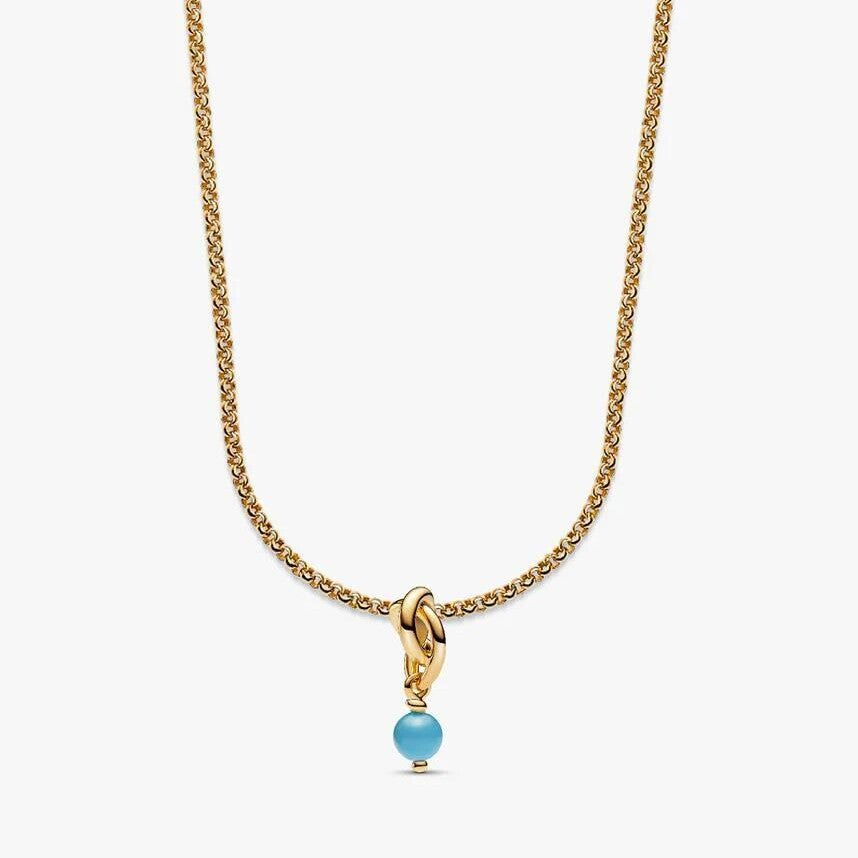 December Birthstone Eternity Circle Dangle Charm