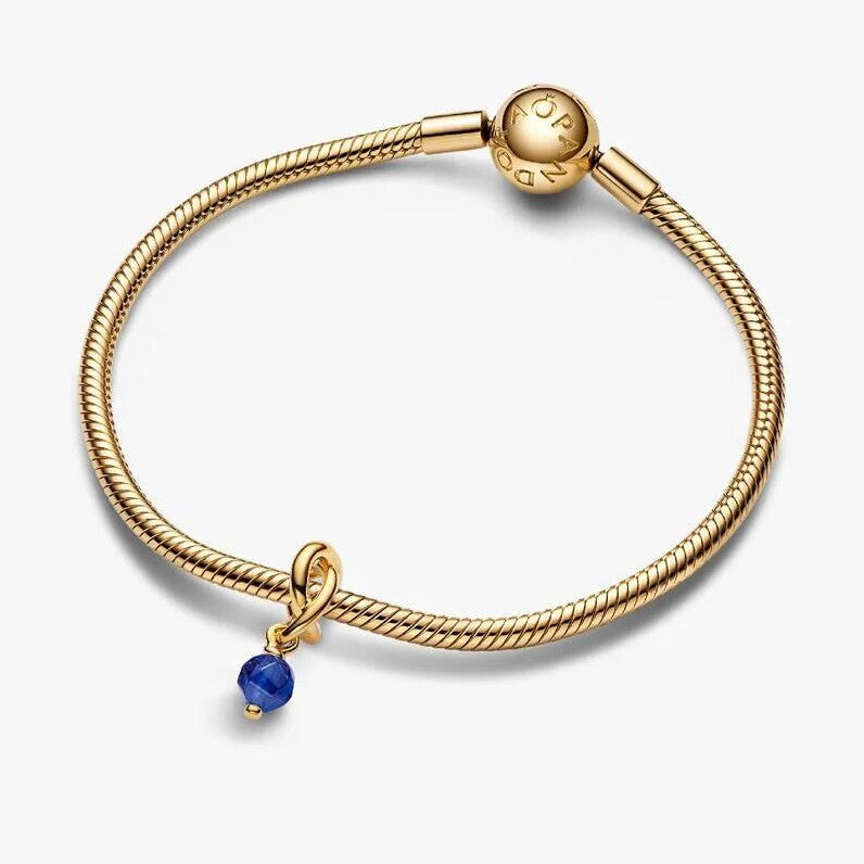 September Birthstone Eternity Circle Dangle Charm
