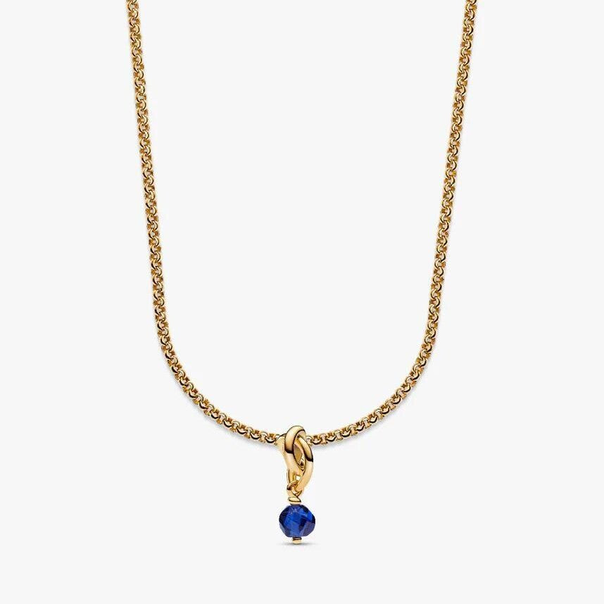 September Birthstone Eternity Circle Dangle Charm