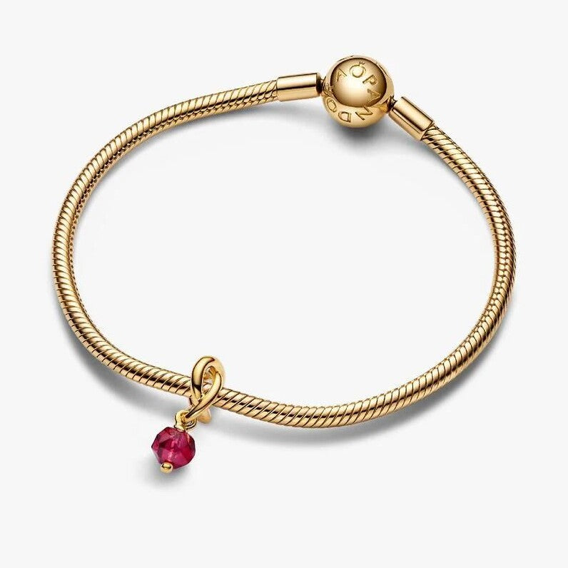 July Birthstone Eternity Circle Dangle Charm