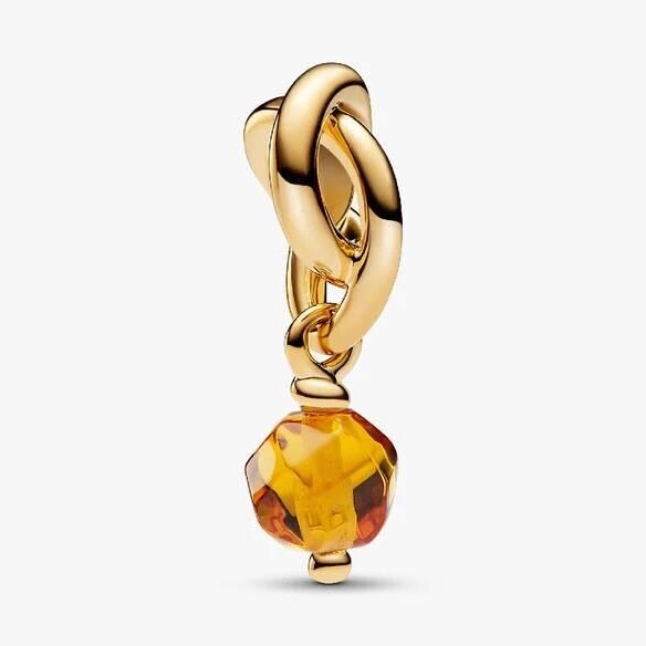 November Birthstone Eternity Circle Dangle Charm