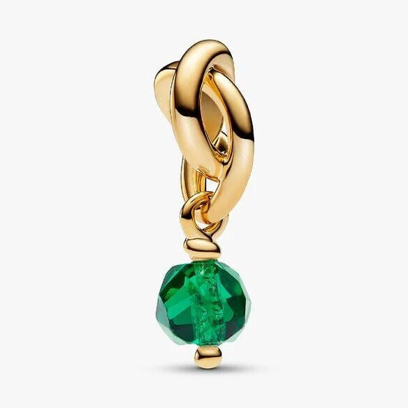 May Birthstone Eternity Circle Dangle Charm