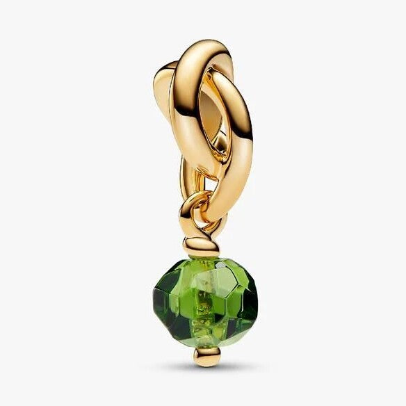 August Birthstone Eternity Circle Dangle Charm