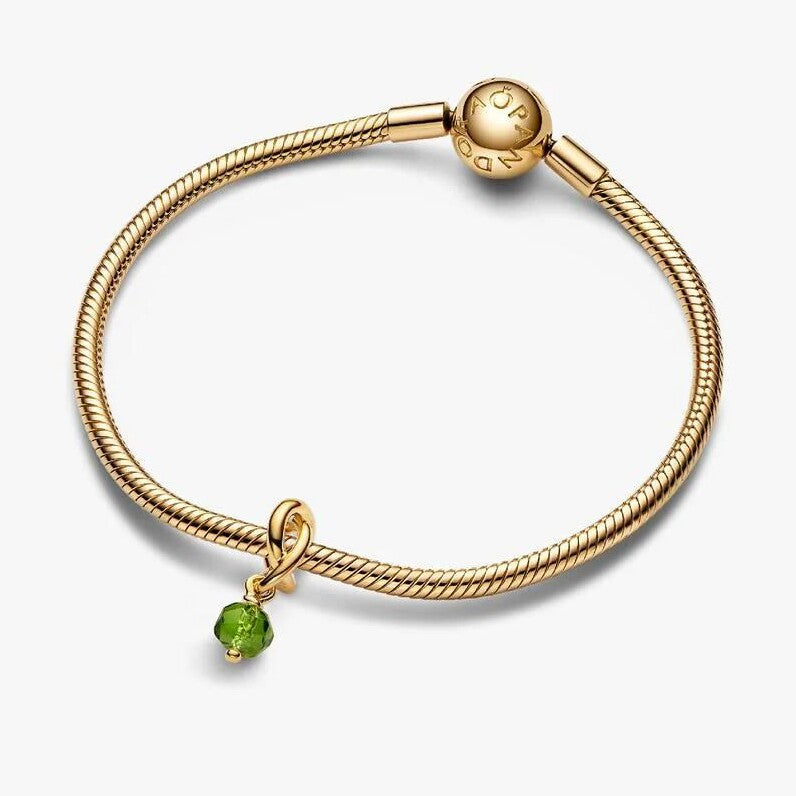 August Birthstone Eternity Circle Dangle Charm