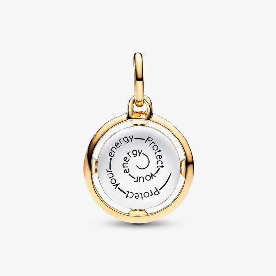 Two tone bee medallion charm