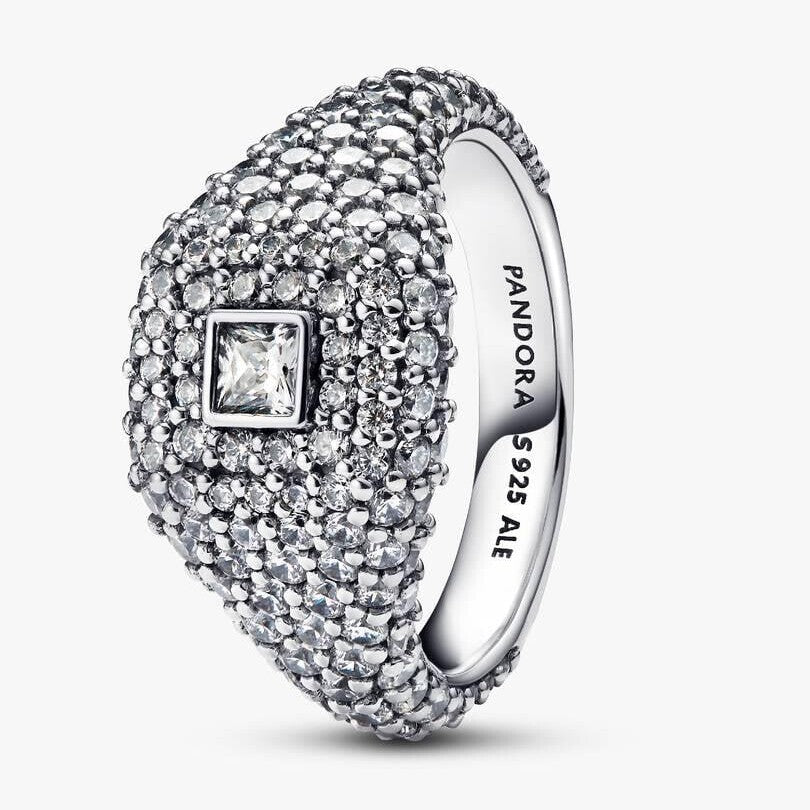 Pavé Square Cocktail Ring