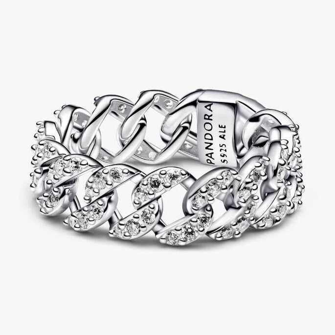 Pavé Cuban Chain Ring