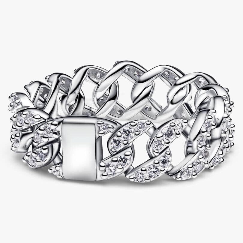 Pavé Cuban Chain Ring