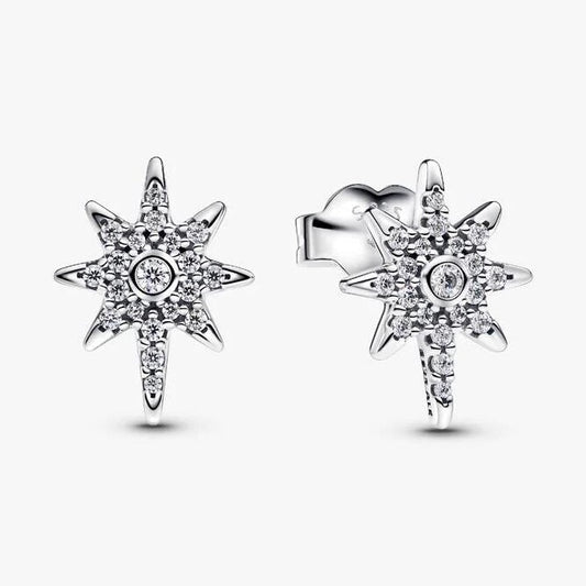 Sparkling North Star Stud Earrings