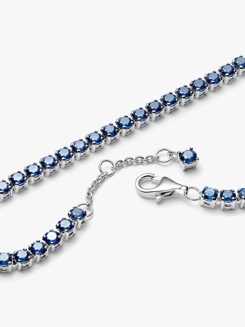Sparkling Blue Tennis Bracelet