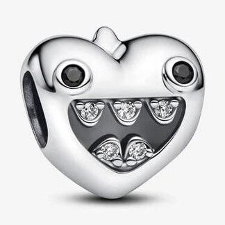 Mum's Little Monsters Heart Charm
