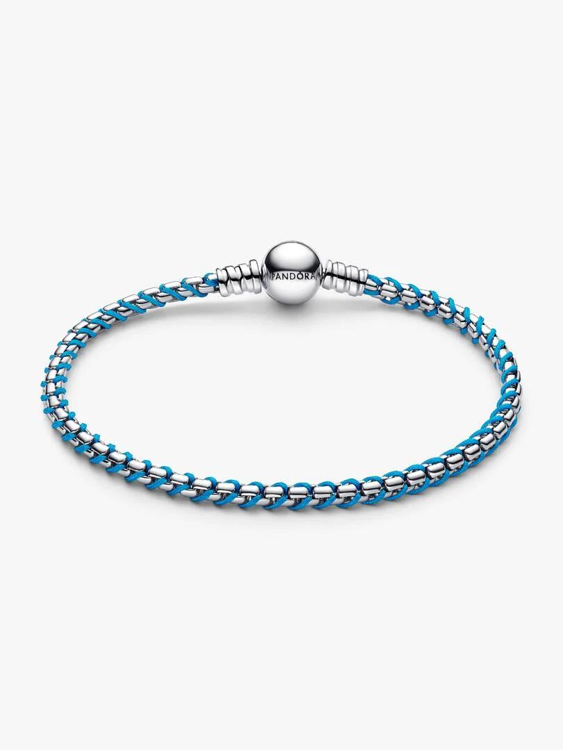 Blue Cord Box Chain Bracelet