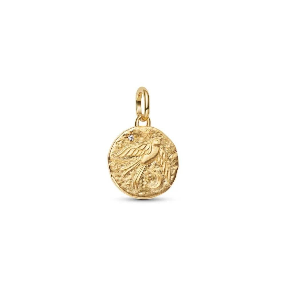 Pandora Gold Talisman Swallow Medallion