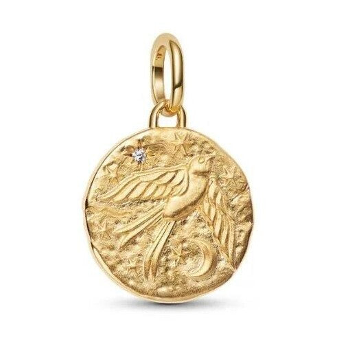Pandora Gold Talisman Swallow Medallion