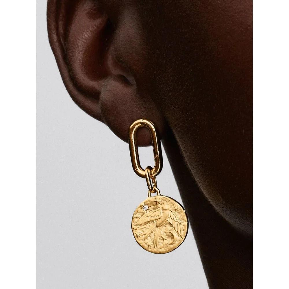 Pandora Gold Talisman Swallow Medallion
