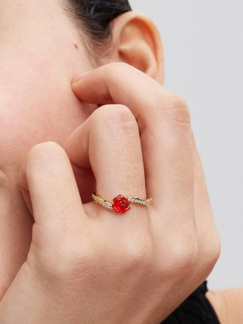 Disney Beauty and the Beast Enchanted Rose Ring