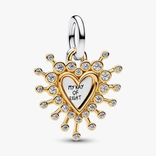 Radiant Heart Double Dangle Charm