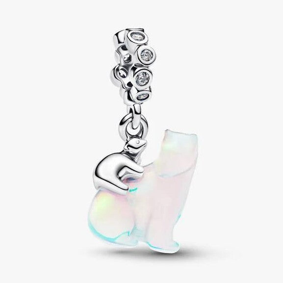 Polar Bear Mother & Cub Dangle Charm