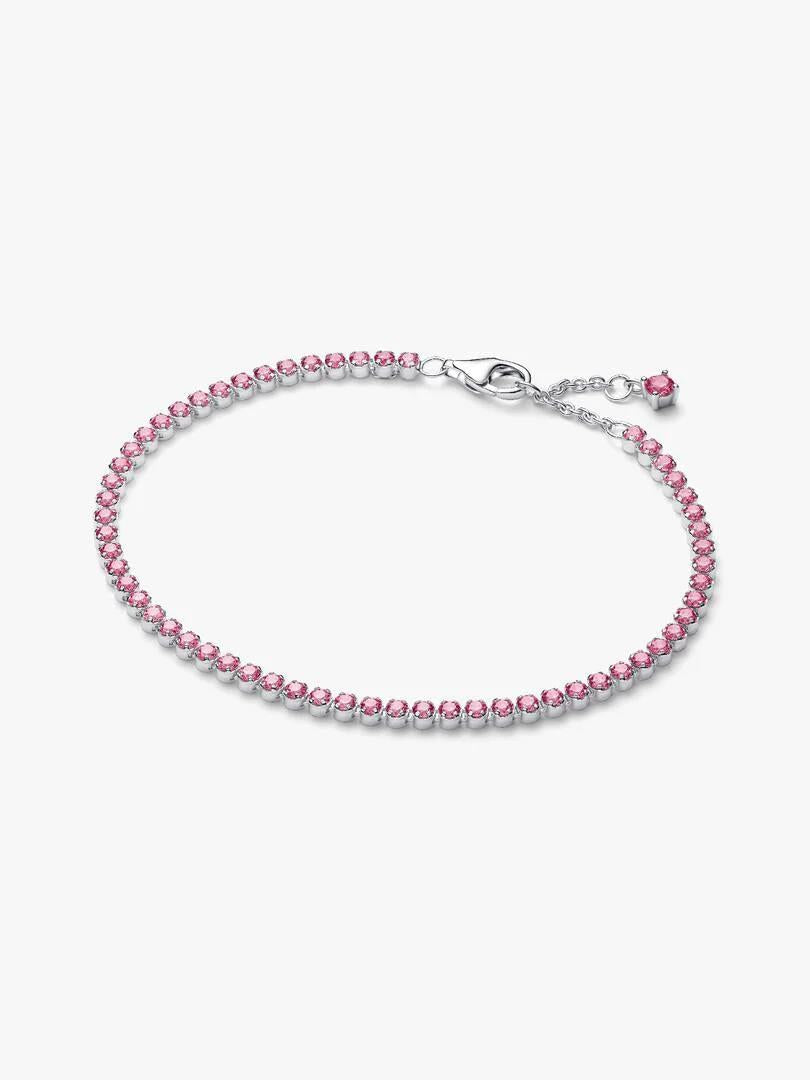 Pink Slim Tennis Bracelet